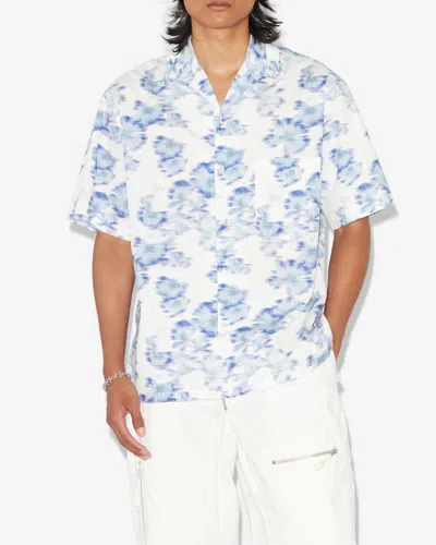 Isabel Marant Lazlo Ginkgo Shirt In Light Blue