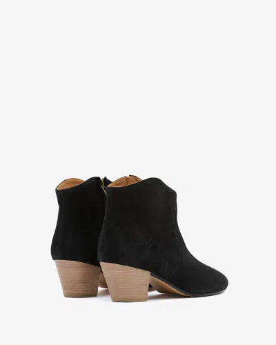 Isabel Marant Dicker Heeled Ankle Boots In Black