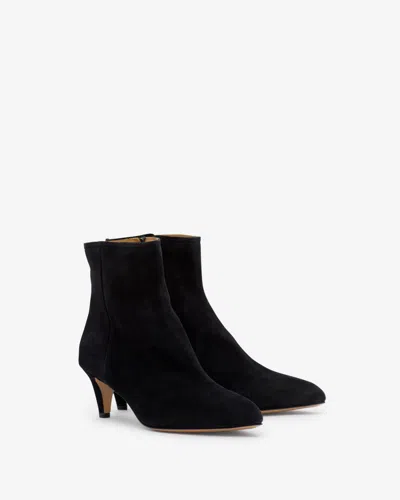 Isabel Marant 'deone' Suede Ankle Boots In Black