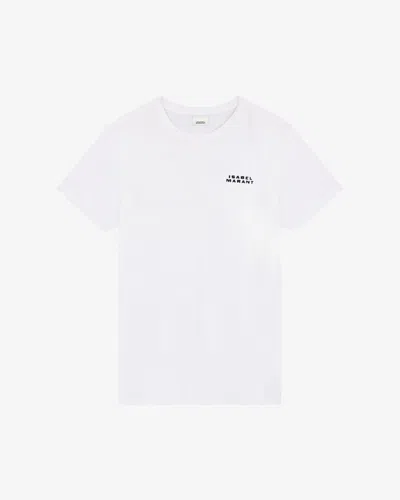 Isabel Marant Women Vidal Logo Cotton T-shirt In White