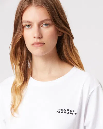 Isabel Marant Women Vidal Logo Cotton T-shirt In White