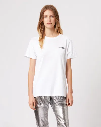 Isabel Marant Women Vidal Logo Cotton T-shirt In White