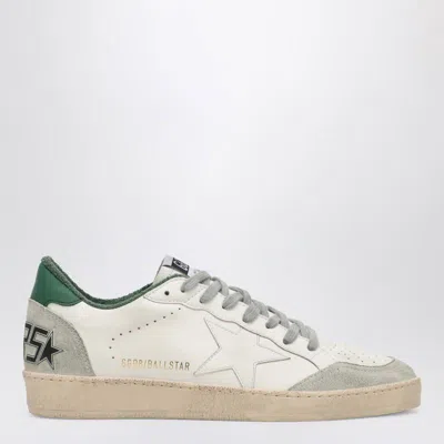 Shop Golden Goose Ballstar White/green Low Sneaker