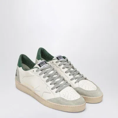 Shop Golden Goose Ballstar White/green Low Sneaker