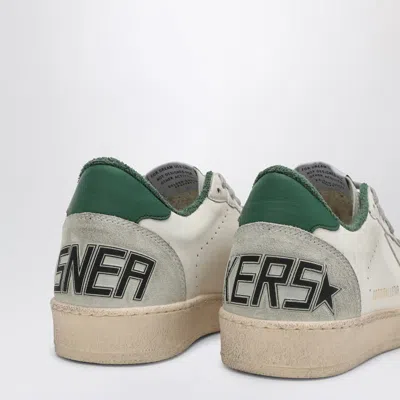 Shop Golden Goose Ballstar White/green Low Sneaker