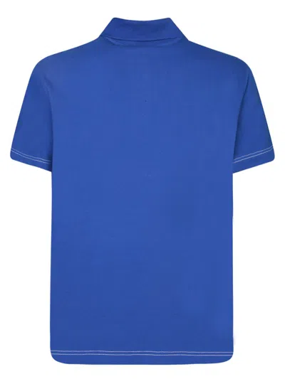 Burberry Three-button Polo Shirt In Blue