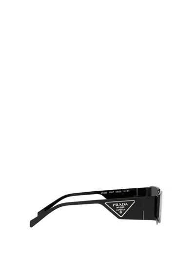 Prada Rectangular Sunglasses In Black
