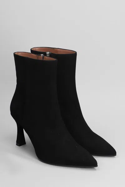 Shop Evaluna High Heels Ankle Boots In Black