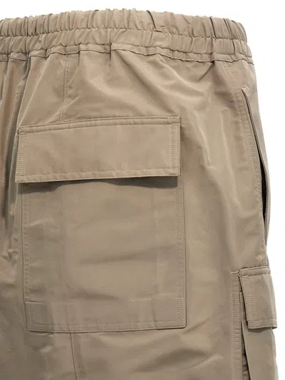 Rick Owens Cargo Pods Bermuda Shorts In Cream