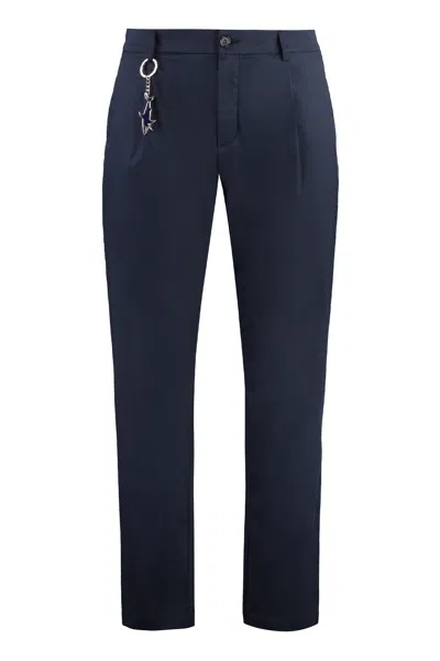 Paul & Shark Blue Chinos In Dynamic Stretch Fabric In Black