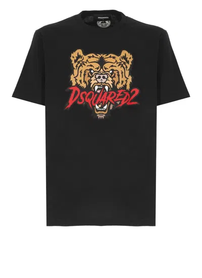 Shop Dsquared2 T-shirts And Polos In Black