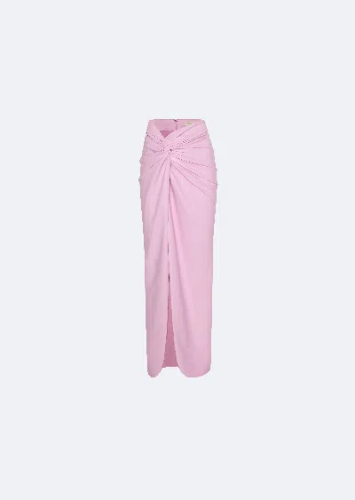 Lapointe Faux-leather Maxi Skirt In Blossom