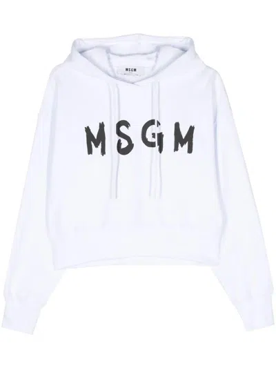 Shop Msgm Sweatshirt Clothing In White