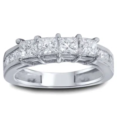 Pompeii3 1 1/4ct Princess Cut Diamond Wedding Anniversary Ring In Multi
