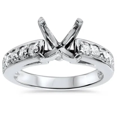 Pompeii3 1/2ct Diamond Semi Mount Ring 14k White Gold In Multi