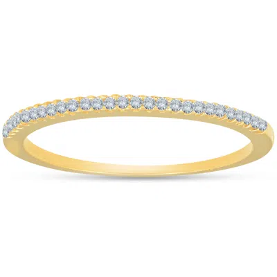 Pompeii3 1/10ct Diamond Wedding Ring 14k Yellow Gold In Multi
