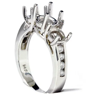 Pompeii3 Three Stone Past Present Future Diamond Ring Mount 14k In Multi