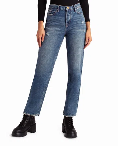 Nicole Miller Redhook High Rise 90's Loose Fit Jean In Dark Blue In Blue