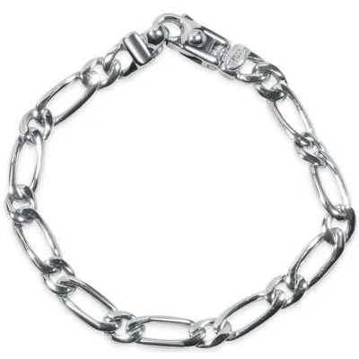 Pompeii3 Men's Link 14k Gold (26gram) Or Platinum (36gram) 7.5mm Bracelet 8.5" In Silver