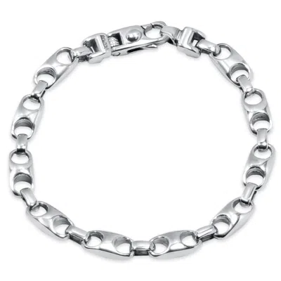 Pompeii3 Men's Marine Link 14k Gold (29gram) Or Platinum (47gram) 6.5mm Bracelet 8" In Multi