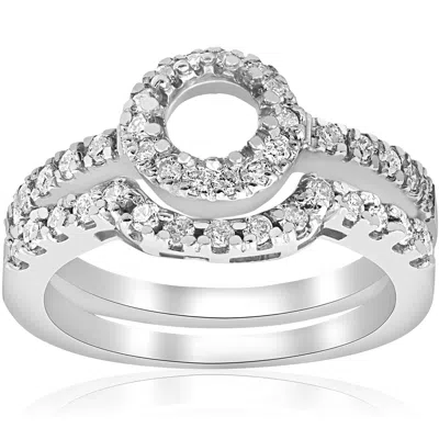 Pompeii3 1/2ct White Gold Diamond Engagement 14k Ring Setting In Multi