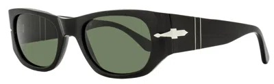 Persol Unisex Rectangular Sunglasses Po3307s 95/31 Black 52mm In Multi