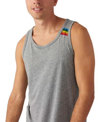 Sol Angeles Rainbow Stripe Tank In Grey