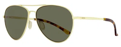 Smith Unisex Pilot Sunglasses Layback J5gir Gold/havana 60mm In Multi
