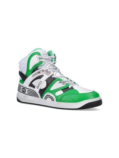 Gucci Basket Interlocking G Sneakers In Green