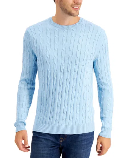 Club Room Men's Cable-knit Cotton Sweater, Created For Macy's In Multi