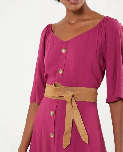Zinzane Suede Obi Belt In Caramel In Brown