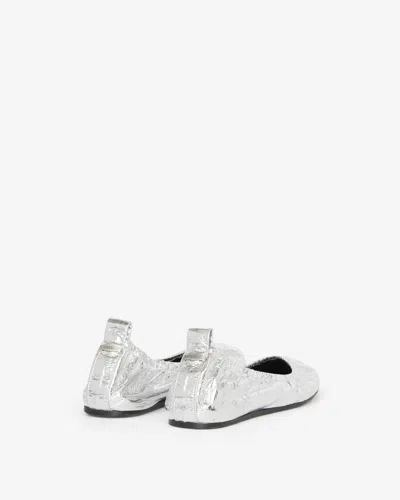 Isabel Marant Belna Ballet Flats In Silver