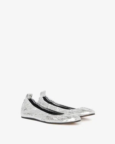 Isabel Marant Belna Ballet Flats In Silver