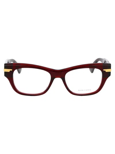 Bottega Veneta Eyewear In 003 Burgundy Burgundy Transparent