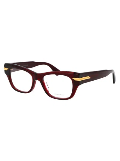 Bottega Veneta Eyewear In 003 Burgundy Burgundy Transparent