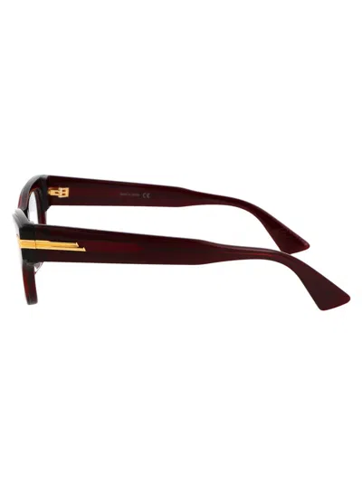 Bottega Veneta Eyewear In 003 Burgundy Burgundy Transparent