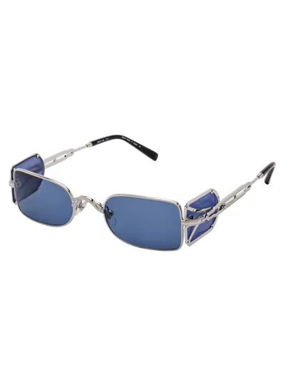 Shop Matsuda Sunglasses In Palladium White - Brushed Silver