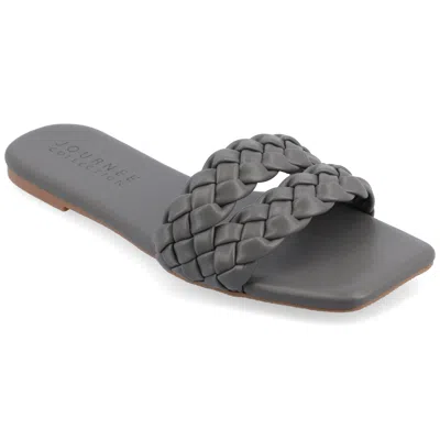 Journee Collection Women's Tru Comfort Foam Sawyerr Wide Width Sandals In Grey