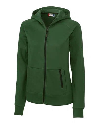 Clique Lund Lady Fleece Zip Hoodie In Green