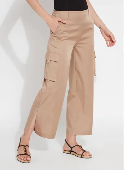 Lyssé Calypso Ankle Cargo Pants In Tanned In Multi