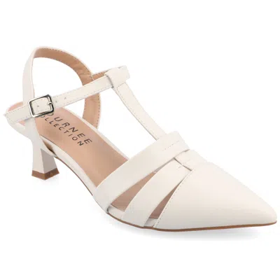 Journee Collection Women's Jazlynn Wide Width Pump In White