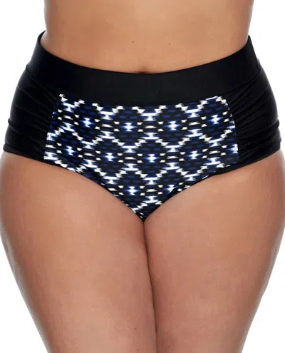 Skye High Waist Bikini Bottom - Plus In Vestige In Multi