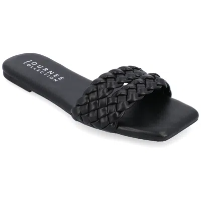 Journee Collection Women's Tru Comfort Foam Sawyerr Wide Width Sandals In Black