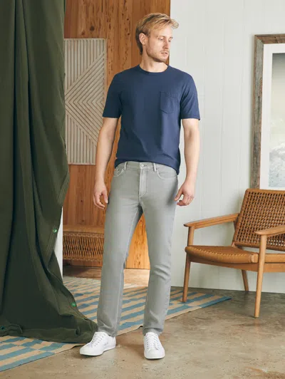 Faherty Stretch Terry 5-pocket Pants In Iron
