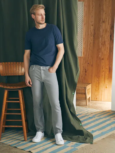 Faherty Stretch Terry 5-pocket Pants In Iron