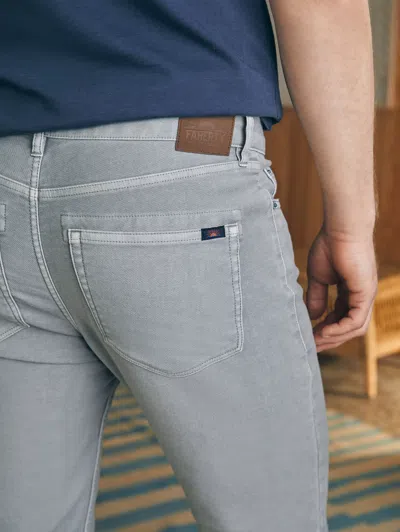 Faherty Stretch Terry 5-pocket Pants In Iron