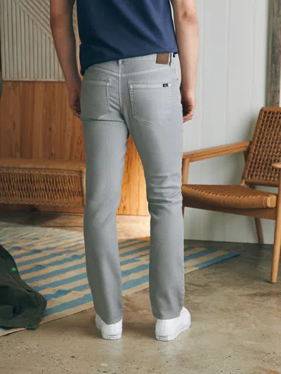 Faherty Stretch Terry 5-pocket Pants In Iron