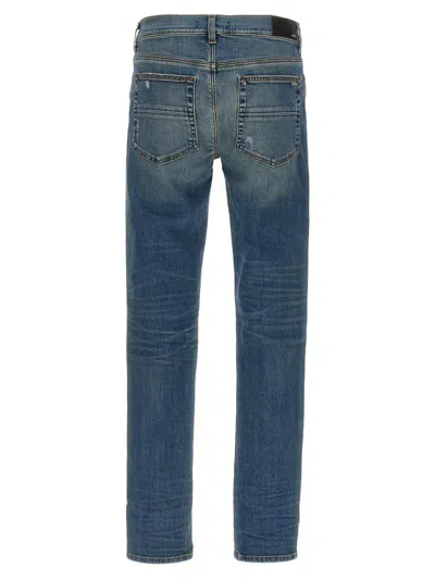 Shop Amiri 'stack' Jeans In Blue