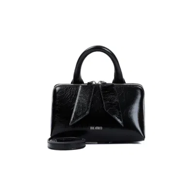 Shop Attico Luxurious Mini Leather Handbag W18cm X H10cm X D10cm In Black