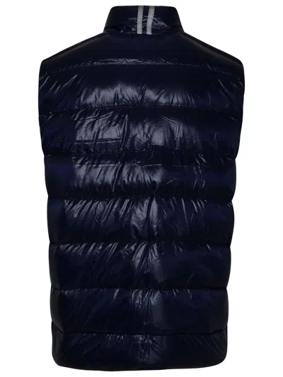 Shop Canada Goose Blue Nylon Crofton Vest In Navy